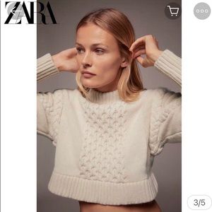 Zara shoulder pad knit sweater